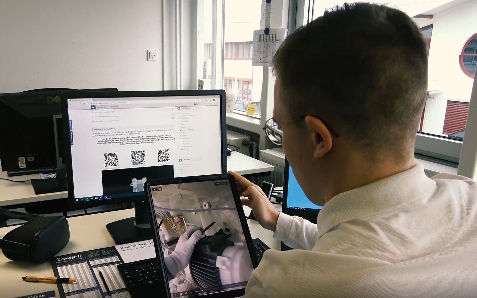 virtuelle Lernen auf Tablet