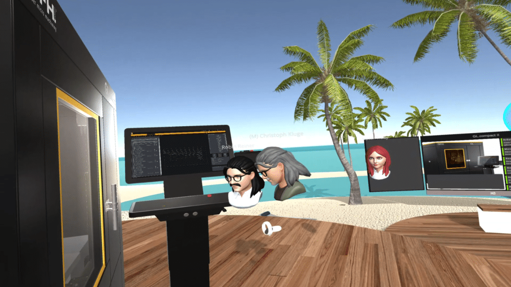 virtuelle Animation Avatare am Strand vor GFH Anlage