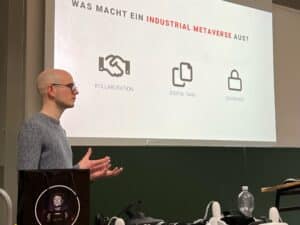 tepcon ist Teil der Vortragsreihe "Praxis der Informatik" und informiert über die Möglichkeiten des Industrial Metaverse.