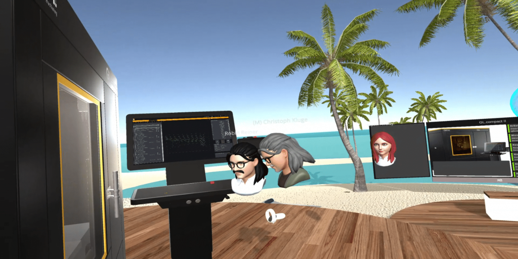 virtuelle Animation Avatare am Strand vor GFH Anlage